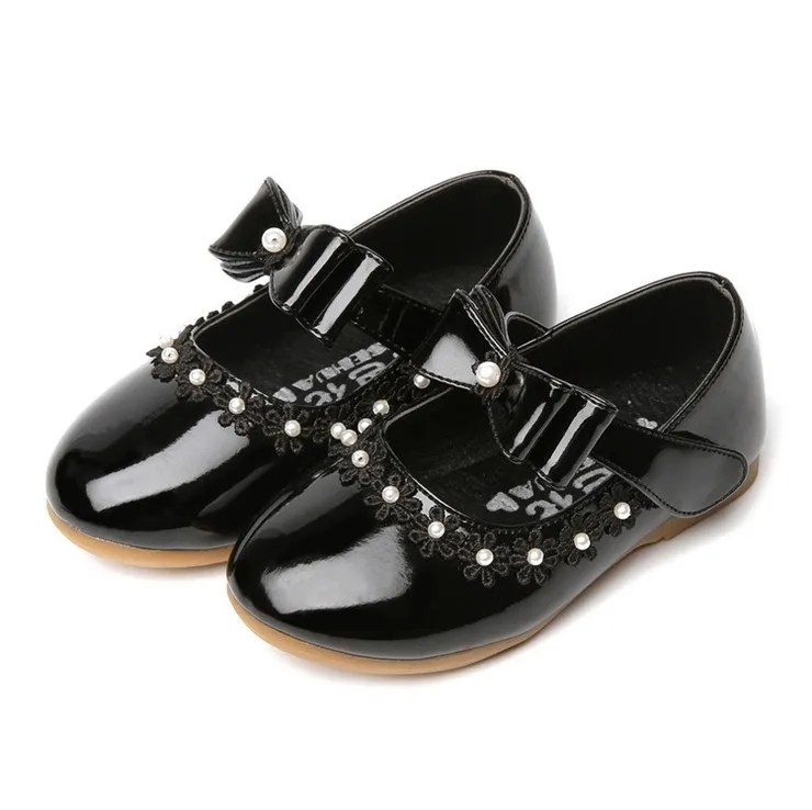 QGXSSHI/кожаная обувь для маленьких девочек; детские сандалии для девочек; кожаная обувь принцессы с бантом для девочек; детская кожаная обувь с бантом