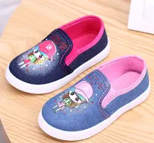 Printemps Enfants Filles Toile Shoes Enfants Bébé Mode Sneaker Shoes Toile Faible Shoes Mignon Petites Fleurs Casual Respirant Shoes