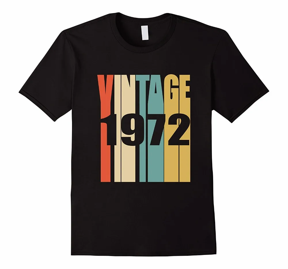 T Shirt Design site Men's Crew Neck Retro Vintage 1972 T Shirt 46