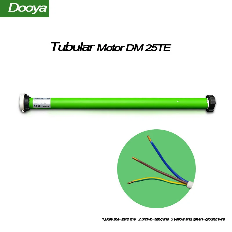 DM25TE DOOYA tubular motor for Dia. 38mm tube Built-in transformer and MHz 433 receiver for family smart system