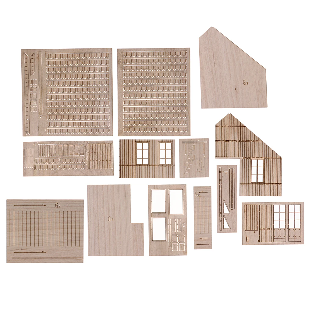 1/35 Scale WWII Soldier Wood Cabin Ruined Corner War House Model Layout DIY
