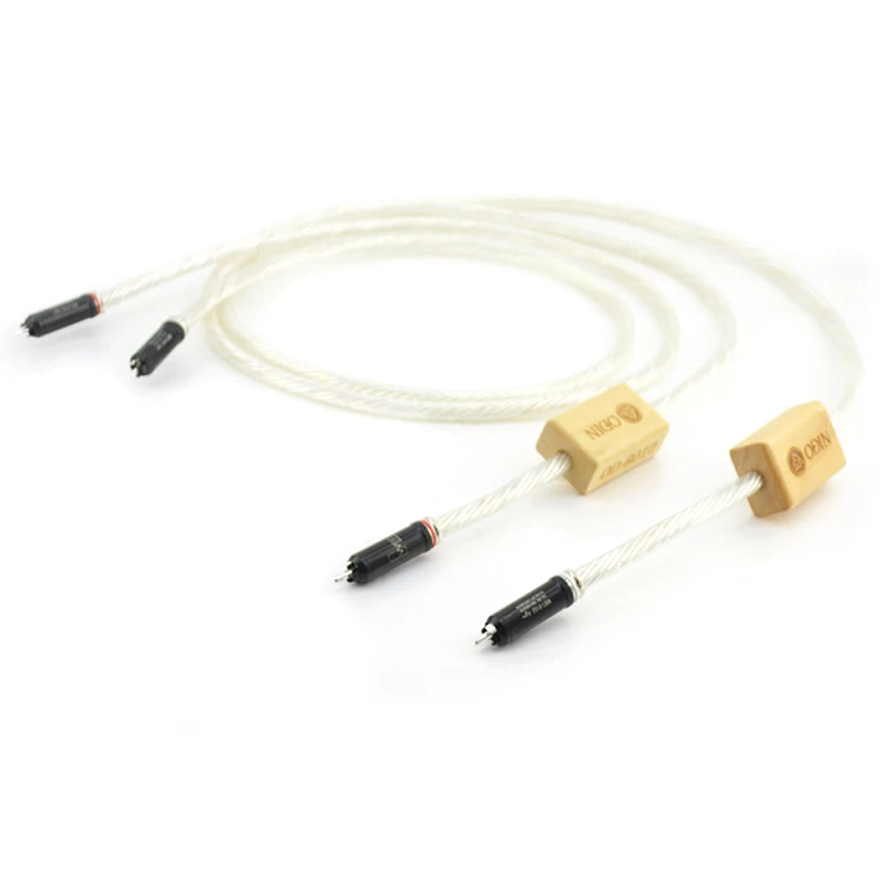 

Free shipping pair Nordost Odin RCA Interconnect cable with WBT-0102Ag silver plated plugs connector