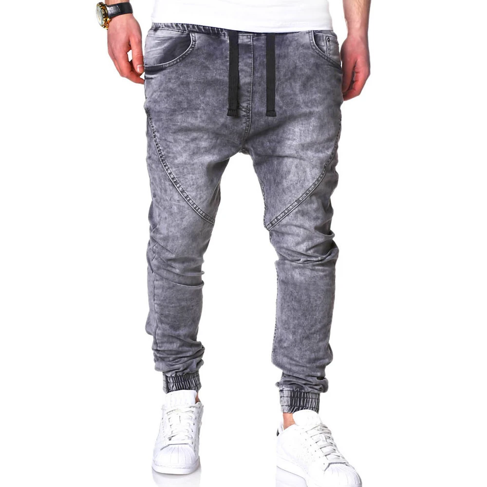 Мужские джинсы Подиум Тонкий велосипедист-гонщик джинсы мода хип-хоп обтягивающие джинсы для мужчин комплект брюки Размер 3XL