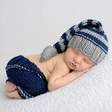 Новинка для новорожденных; Подставки для фотографий шляпа новорожденных крючком ручной работы вязаная шапка шапки