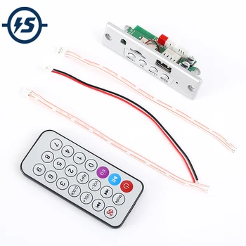 

3.7V-5V MP3 Decoder Board Bluetooth Call Decoding Module MP3 WAV U-Disk & TF Card AUX FM USB With Amplifier Remote Controller
