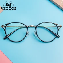 VEGOOS, кошачий глаз, компьютерные очки для женщин, анти-синий светильник, анти-натяжение глаз, ретро круглая металлическая оправа для чтения, компьютерные игры#5118