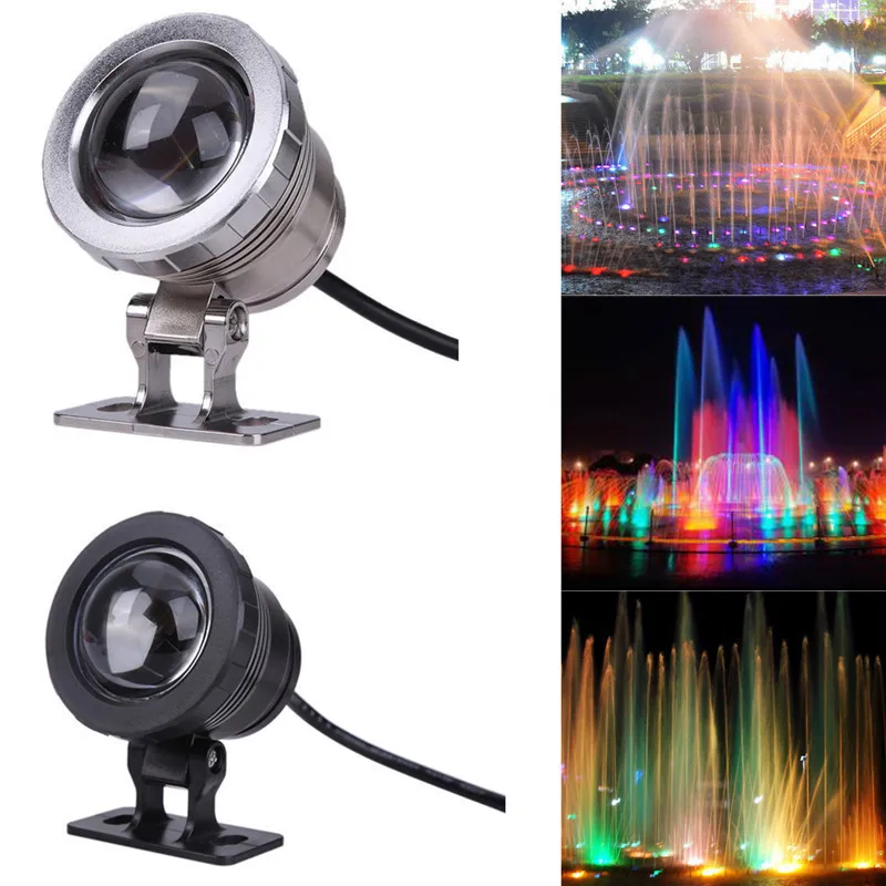 10 W 12 V RGB светодиодные подводные фонари 1000LM IP68 Водонепроницаемый фонтан-бассейн свет Красочный подводный светодиодный светильник дистанционного Управление