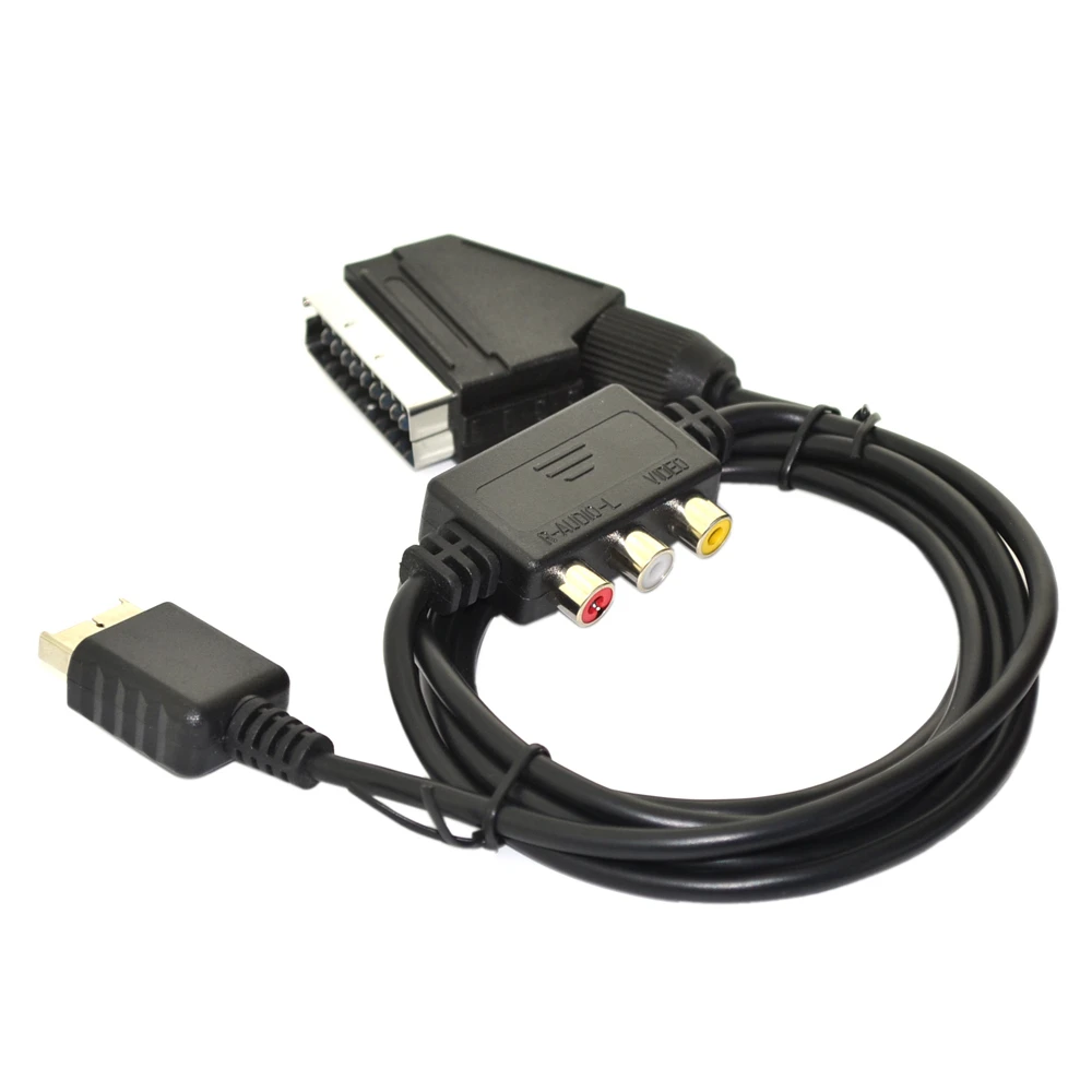 Для playstaion 2 для PS2 консоли ТВ свинцовый кабель Шнур Scart с AV Box адаптером|Кабели| |