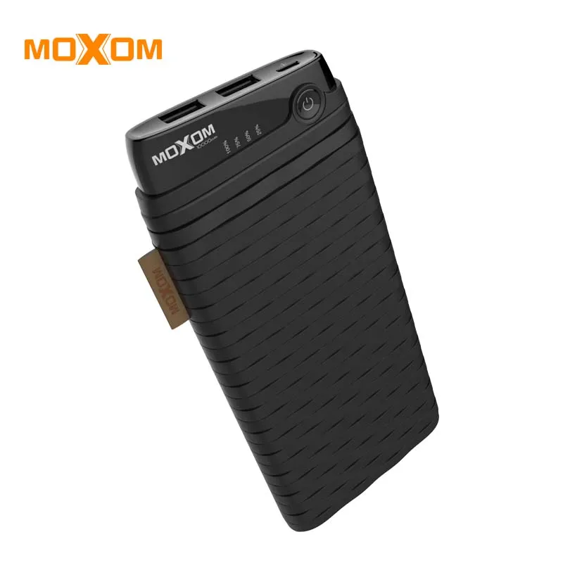 

MOXOM Power Bank 10000mAh Dual USB Port External Battery Portable Charger LED Display Powerbank for Xaiomi for Samsung etc.