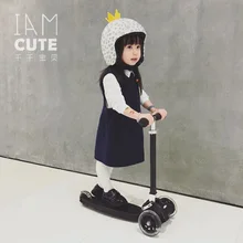 Складной флэш-колесо баланс велосипед трехколесный скутеры детские милые малыши скутер может поднимать вверх и вниз детский трехколесный велосипед