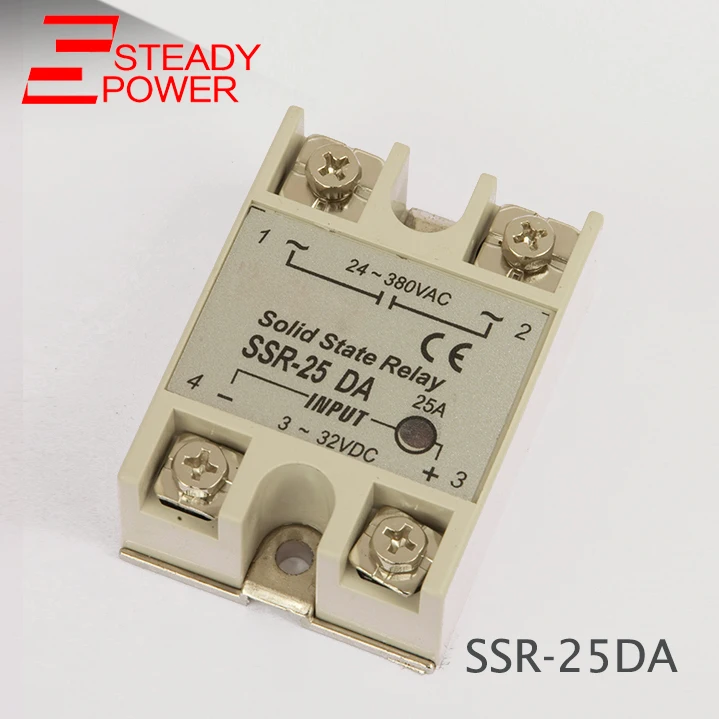solid state relay SSR 25DA 25A actually 3 32V DC TO 24 380V / 90 480 V