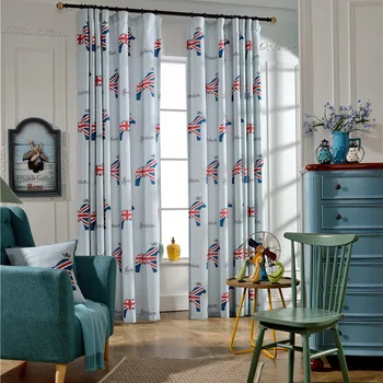 

new Cotton printed curtains curtain fabric cartoon free shipping
