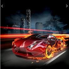 Пользовательские фото 3d обои Нетканая картина с росписью стикер на стену роскошное Пламя Авто город пейзаж 3d настенное украшение для комнаты