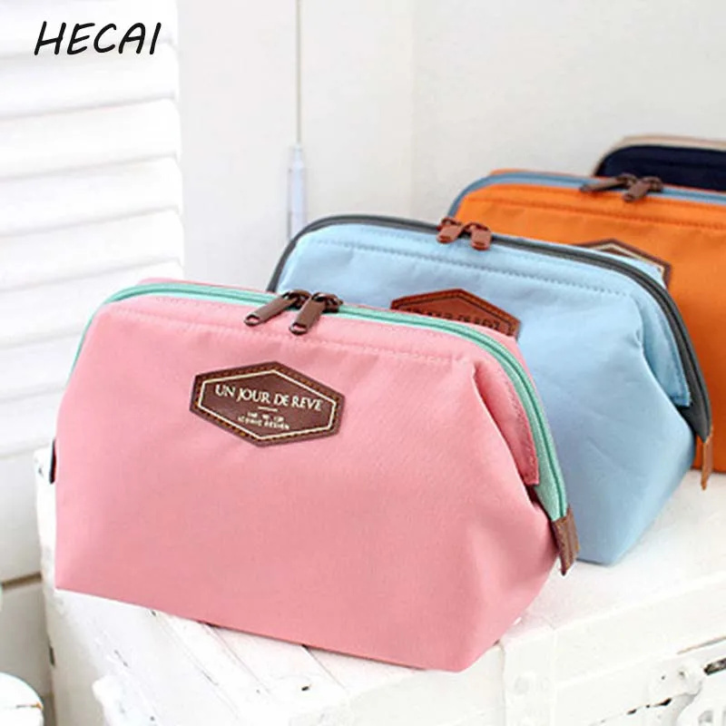 

HECAI Cotton Multifunction Clutch bag Makeup Organizer Bag Women Cosmetic BagsNecessery Box Travel Bag Handbag