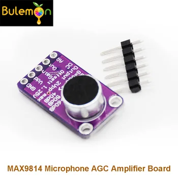

MAX9814 Microphone AGC Amplifier Board Module Auto Gain Control for Arduino Programmable Attack and Release Ratio Low THD