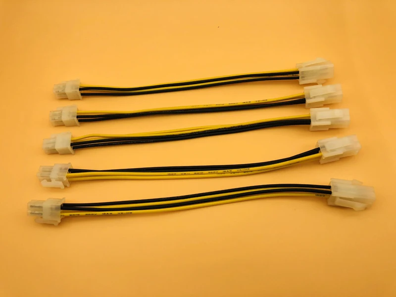 

5PCS 4pin Power ATX 4 Pin Male to 4 Pin Female PC CPU Power Supply Extension Cable 4Pin Connector Adapter for Motherboard 20cm
