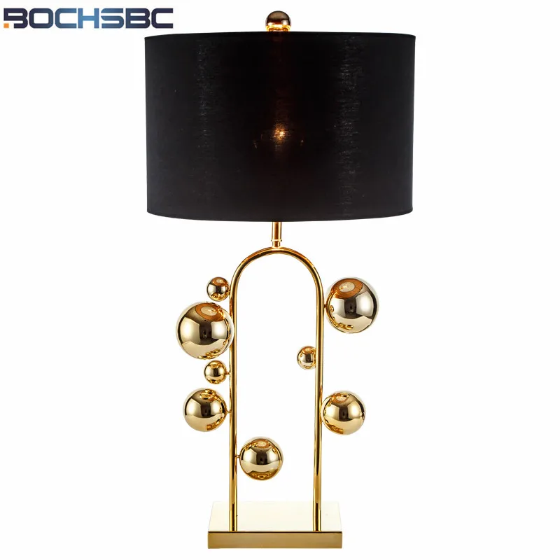 

Modern Gold Balls Lamp American Minimalist Bedside Table Lamp Study Decoration Abajour Metal Table Lamps For Living Room H81cm