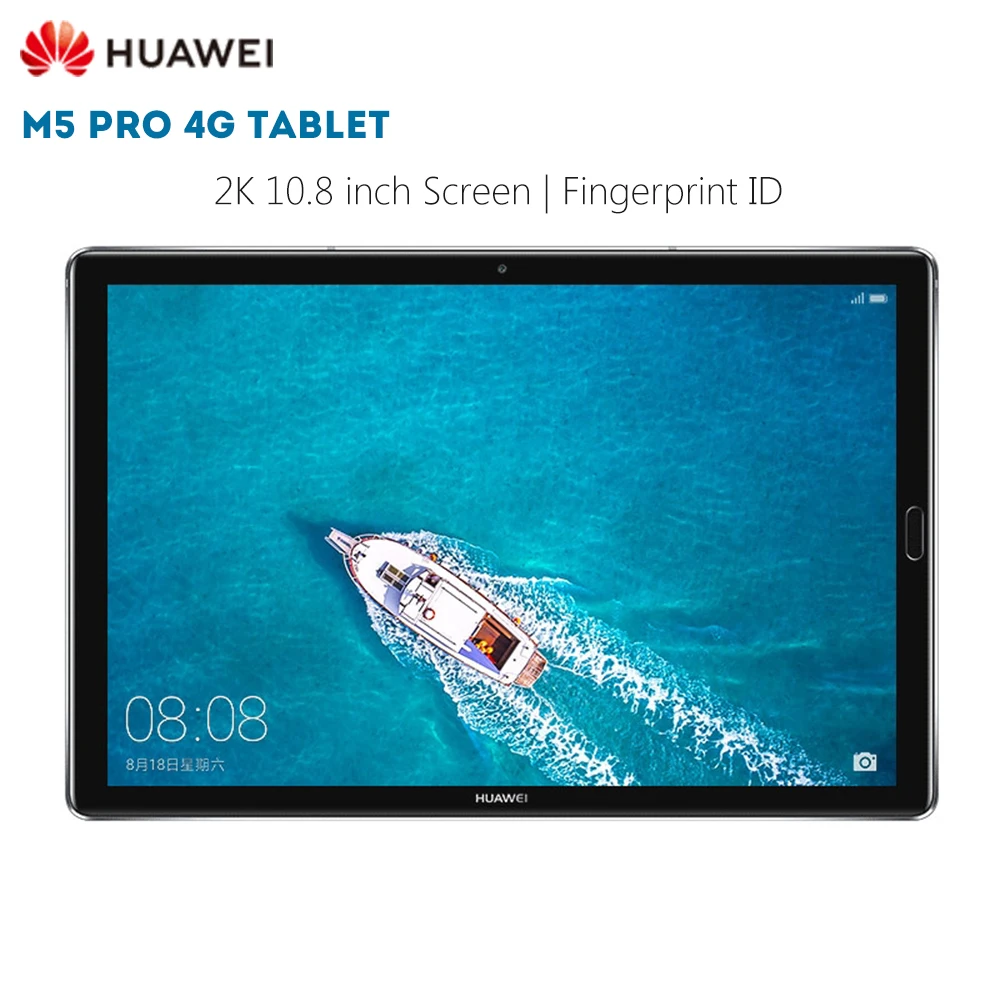 

Original Huawei M6 4G Tablet PC 10.8 inch Android 9.0 EMUI 9.1 Kirin 980 4GB RAM 64GB ROM 13.0MP Fingerprint Sensor