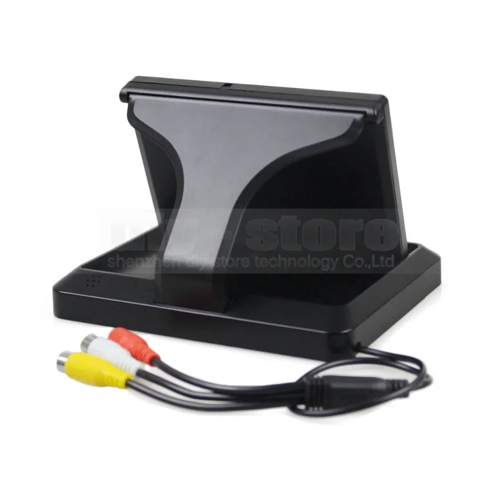 DIYKIT  800 x 480 5 inch Foldable TFT LCD Monitor Car Reverse Rear View Car Monitor for Camera DVD VCR