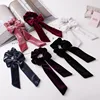New arrival women's Ribbon bow velvet hair Scrunchies Hair Tie Hair Accessories Ponytail Holder Hair ► Photo 2/6