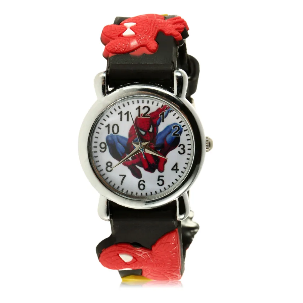 

Children Boys Marvel Cartoon Kids Analog Quartz Wrist Watch Rubber Fashion Reloj NO1 Cool Design Relogio