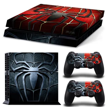 

free drop shipping red and black design skin for PS4 console and 2 controllers skin sticker decals covers #TN-P4-0298