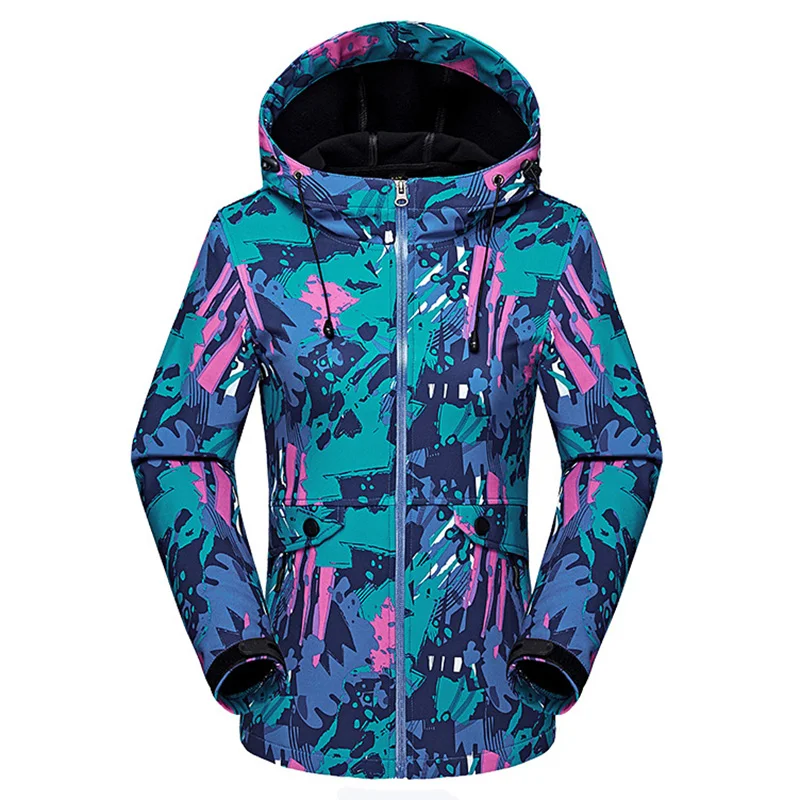 SHIFUREN Новая зимняя Женская флисовая куртка из флиса Comouflage зимняя теплая уличная куртка для кемпинга, лыжная куртка для охоты, туризма, спортивное пальто