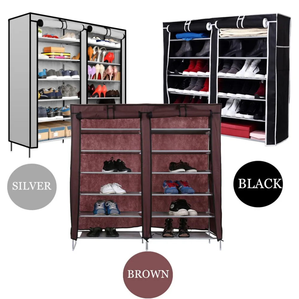 Newest Nonwoven Fabric Home Shoes Organizer Durable Shoe Rack Space Saving Storage Shelf Portable Home Accessories