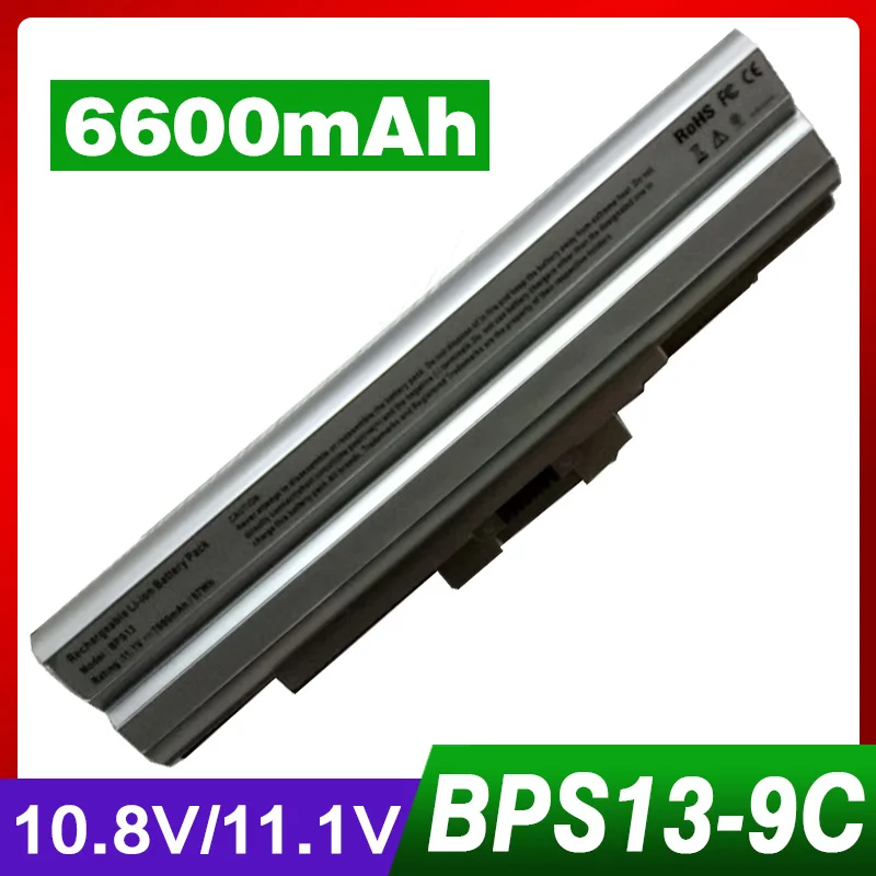 ApexWay 6600 мАч Серебряный Аккумулятор для ноутбука 11 1 В Sony BPS13 BPS21 VGP BPL13 BPL21 PCG VAIO SVE