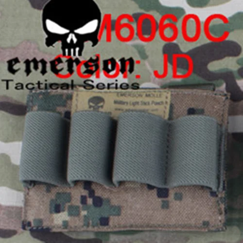 Emersongear тактическая электронная светящаяся палочка, сумка B Modle Emerson Plus Meshbelt, военная сумка EM6060, Мультикам, черный - Цвет: JD