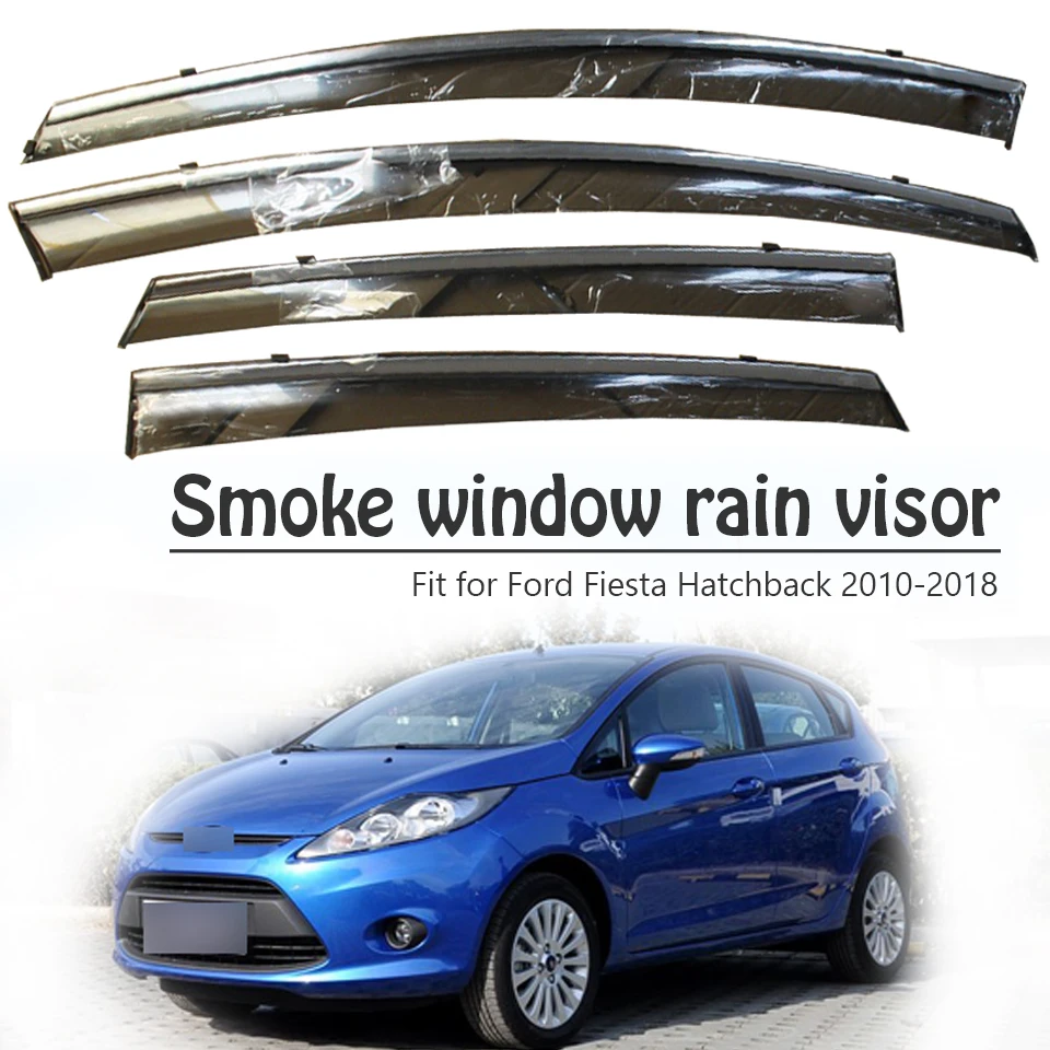 Овере Новинка; 1 комплект детский дым козырек на ветровом стекле для Ford Fiesta, хэтчбек 2010 2011 2012 2013 ABS аксессуары