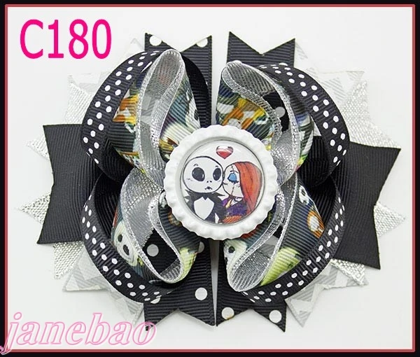 

free shipping 100pcs Christmas feather hair bows Candy Cane Bow Santa Hair clip Recter bows & boutique hair bows