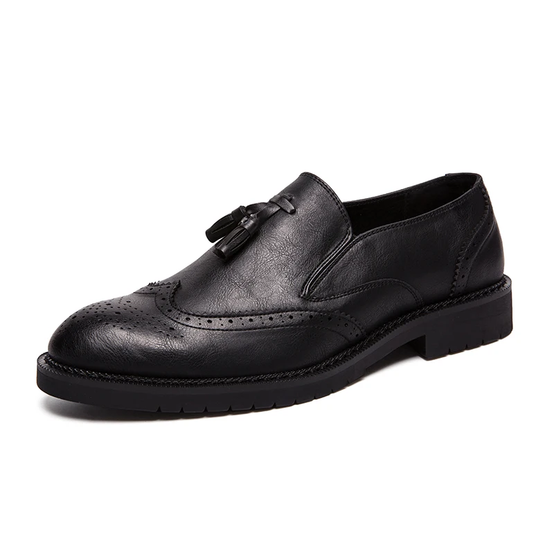 tassel mens vintage shoes italian brand genuine leather formal business wedding handmade male footwear brogue oxfords for men (3)