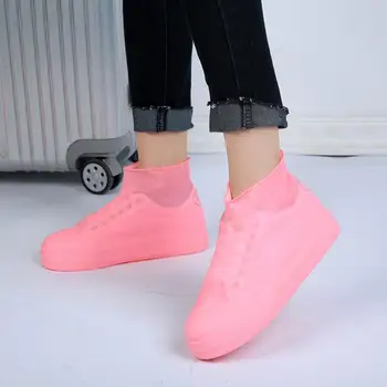 

2018 Anti-slip Reusable Latex Shoe Covers Waterproof Rain Boot Overshoes Unisex Shoes Accessories