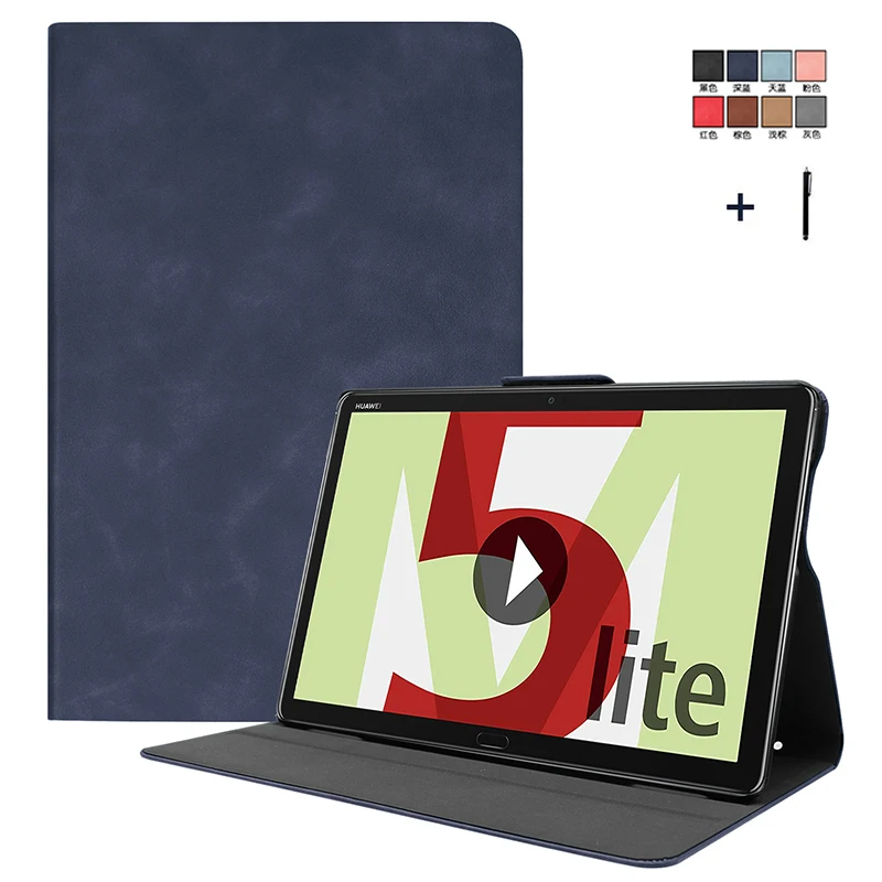 Чехол-книжка из воловьей кожи для Huawei MediaPad M5 Lite 10 1 дюйма | Компьютеры и офис