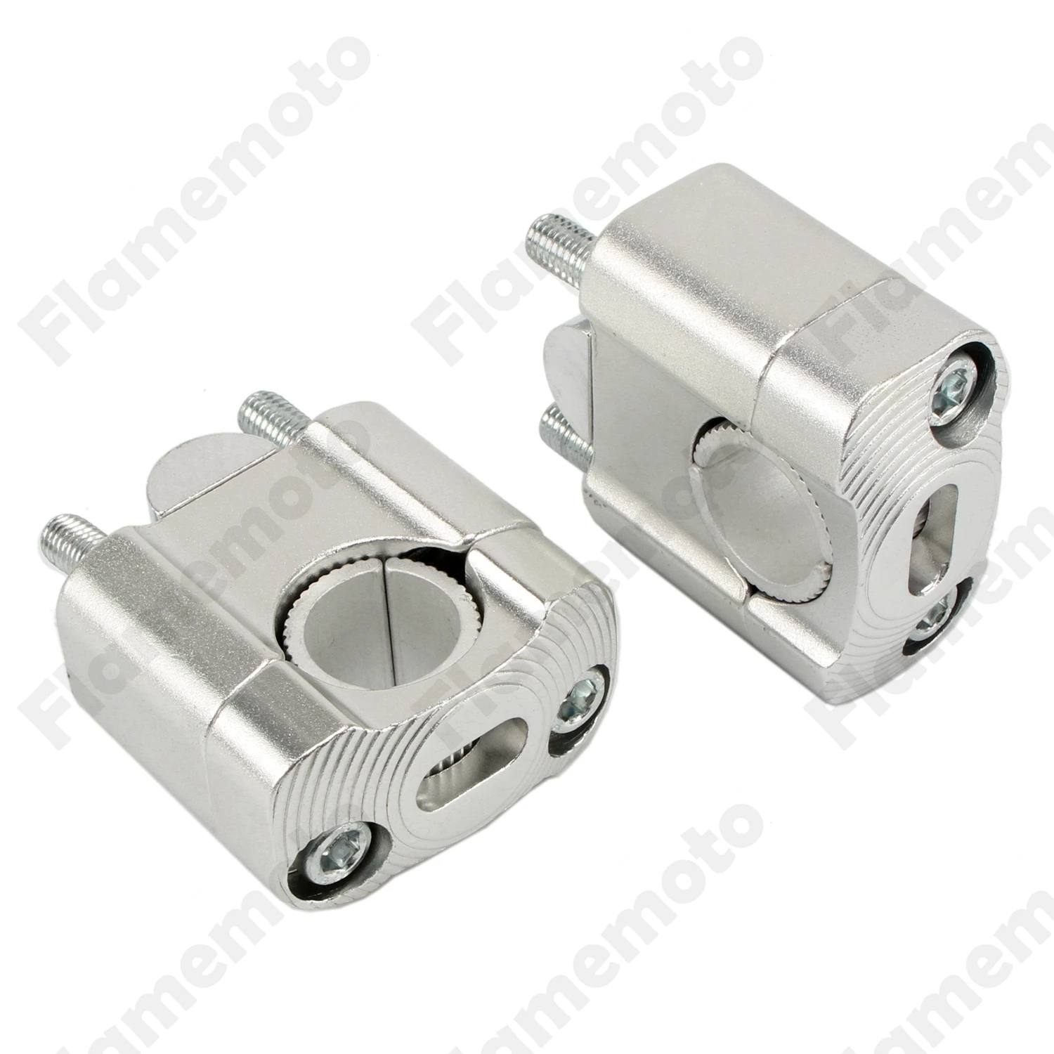 

Silver CNC Pit Dirt Motorcycle 22mm 28mm Universal Aluminum Pivoting Handlebar Riser Bars Clamp Taper Mount Clamp Adaptor
