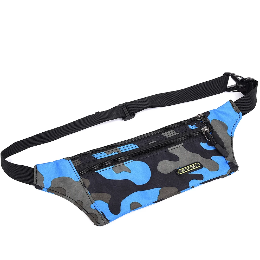 Camouflage Blue Водонепроницаемая нейлоновая сумка-пояс для мужчин и женщин, дорожная сумка, пояс для денег, праздничный чехол - Цвет: Camouflage Blue
