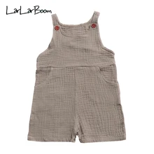 LarLarBoom/Детские комбинезоны; летний однотонный комбинезон для малышей; одежда для маленьких мальчиков и девочек; Новинка года; повседневные штаны для малышей