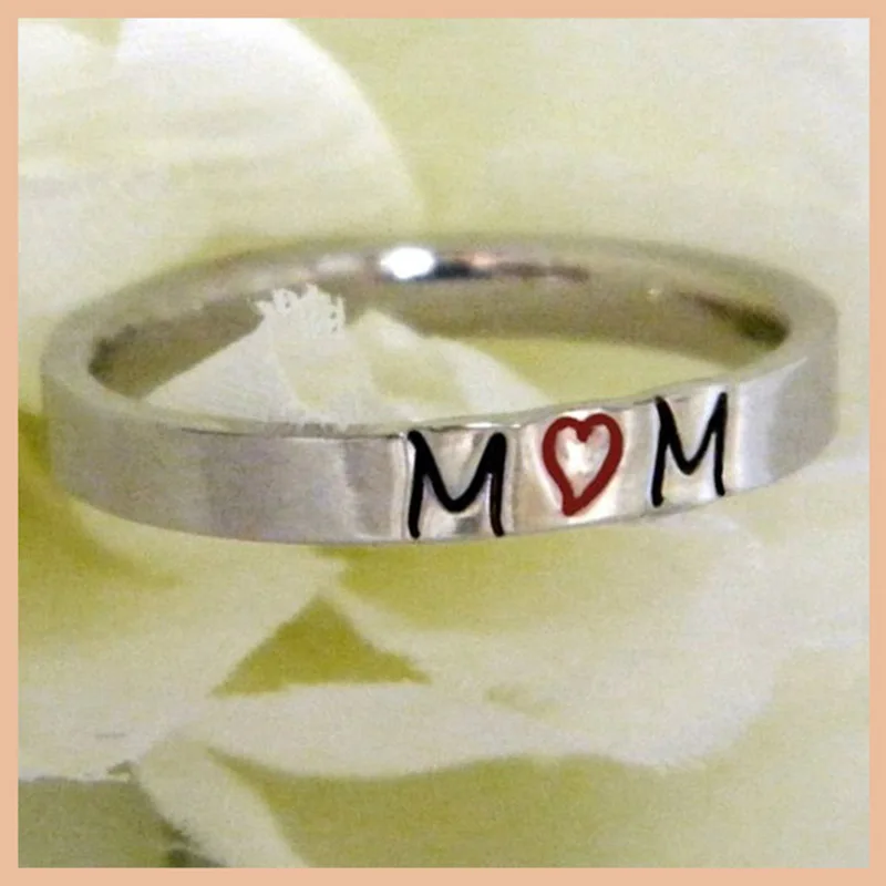 

925 Sterling Silver Stackable Personalized Ring Custom Engrave Name Rings For Women Best Mothers Day Gift Free shipping 2019 New