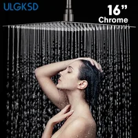 ULGKSD Shower Head 8/10/12 Inch Luxury Ultrathin Rainfall Shower Head Stainless Steel Chrome Nickel Bathroom Faucet Accessories 1