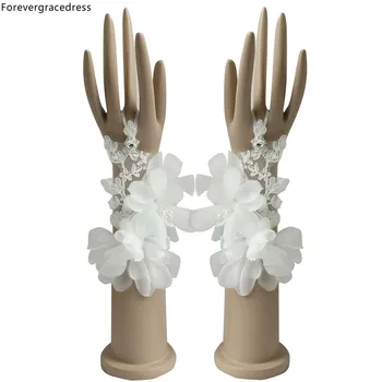 

Forevergracedress White Ivory In Stock Bridal Gloves Fingerless For Bride Cheap Wedding Accessories ST14-1