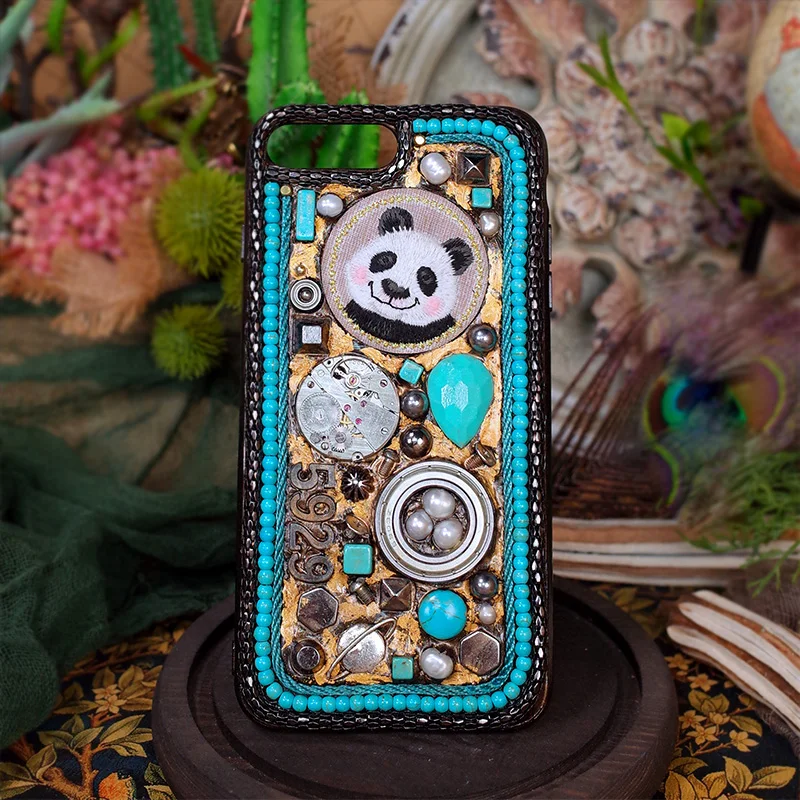 

For Iphone 7 Case Patterned Animal Panda Rabbit Metallic Mechanical Style Punk 5.5 Inches Limited Edition for Iphone X Case