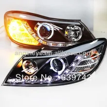 Для Skoda Octavia светодиодный головной фонарь ангельские глазки с линзы проектора bi xenon 2010-2013 год LDV1