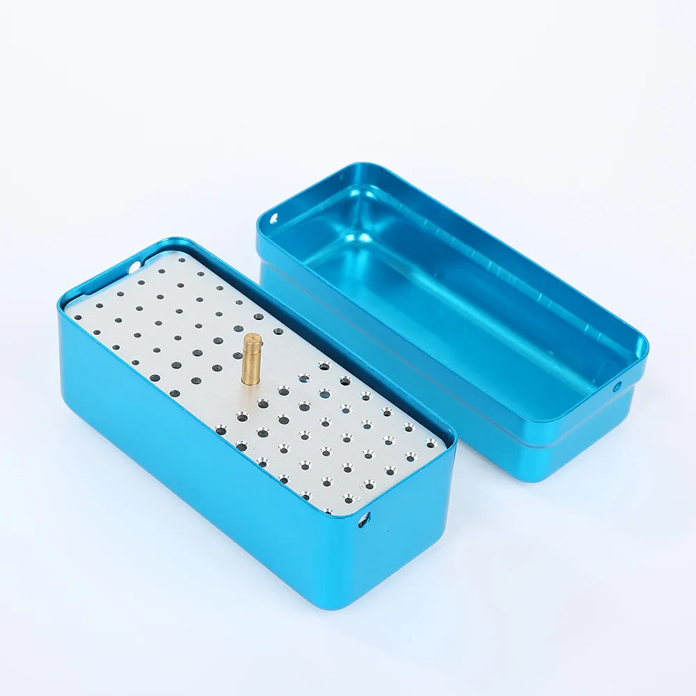 72 Holes Dental Disinfection Burs Holder Block Stand Autoclavable Sterilizer Box Dentist Lab Equipment Dentist Teeth Whitening