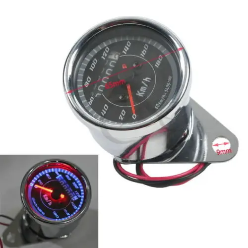 

Universal Motorcycle Speedometer Odometer 12V with LED Indicator Speedometer Motorcycle