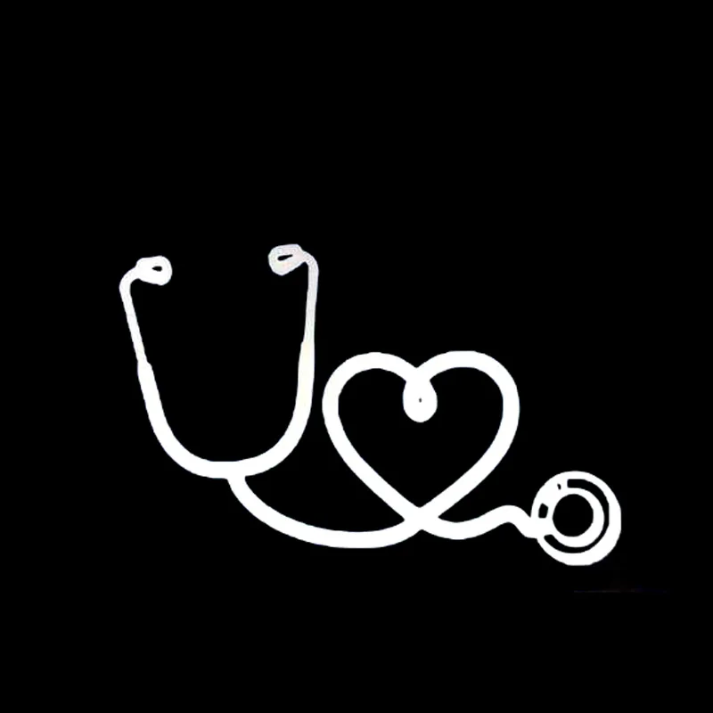 12,3*8,1 см персональные стетоскоп медсестры любовь автомобиля наклейки мультфильм мотоцикл виниловые наклейки черный/серебристый C7-1619