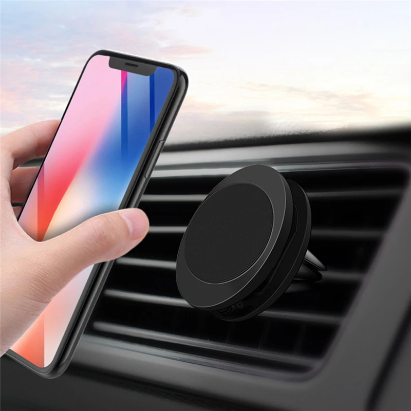 

OBSHI Multi-Type Car Phone Holder for Phone In Air Outlet Clip Paste Type & Strong Magnetic Type Magnetic Phone Holder