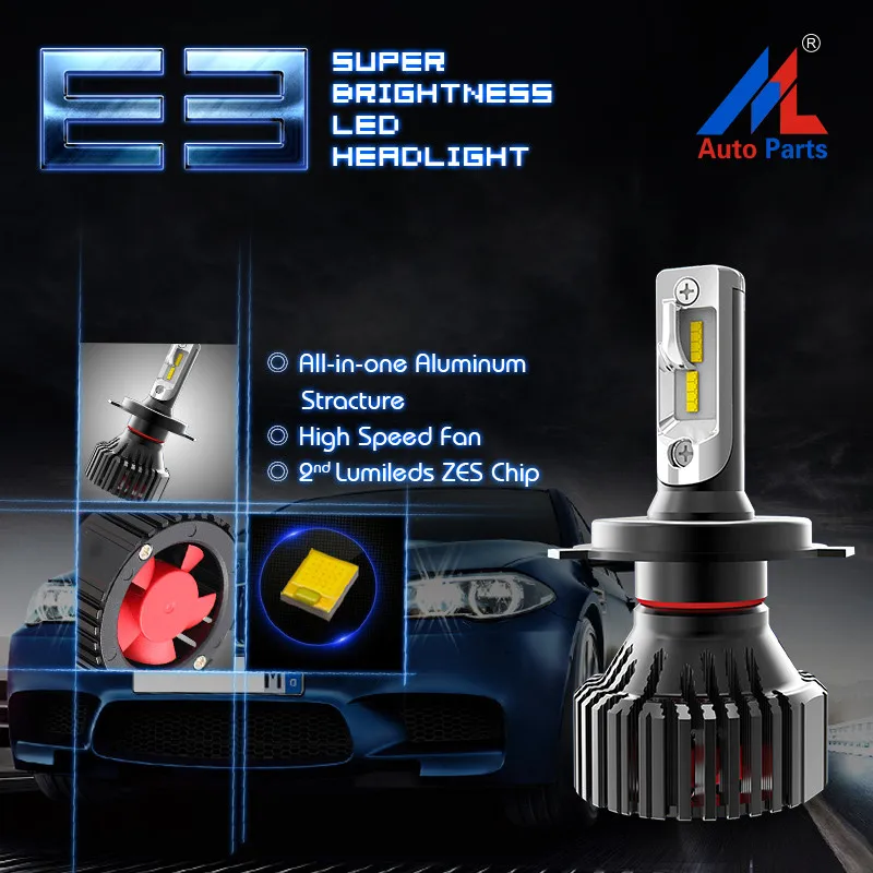 Xenplus T8 E3 светодиодные лампы для передних фар H7 H1 H3 H27 HB4 H4 H11 H8 9007 9005 9006 5202 H13 Hi/короче