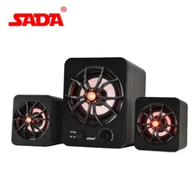 SADA D-207 Mini USB 2,1 проводной сабвуфер 3D стерео бас-динамик со светодиодный светильник для мобильного телефона ноутбука мини-динамик s для ПК