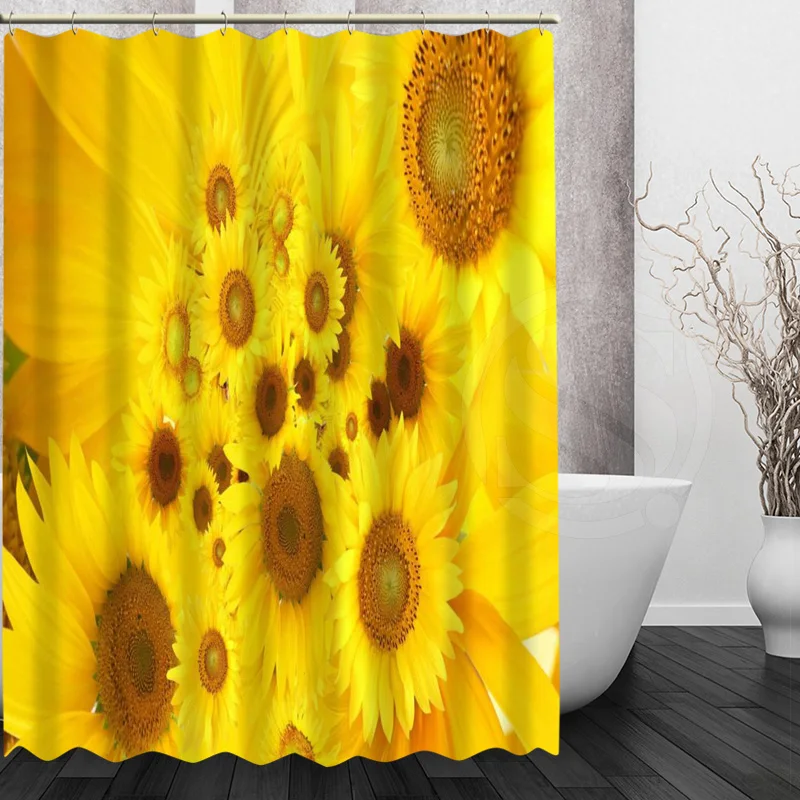 Online Get Cheap Sunflower Shower Curtain -Aliexpress.com Mondern sunflower Shower Curtain Personalized Custom Bath curtain Waterproof polyester curtain for family(China) - Online Get Cheap Sunflower Shower Curtain -Aliexpress.com